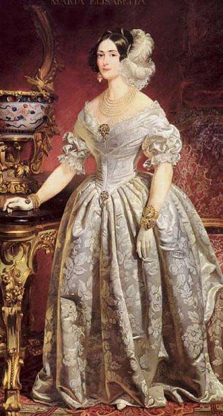 unknow artist Portrait of Maria Elisabetta of Savoy (1800-1856), archduchess of Austria oil painting picture